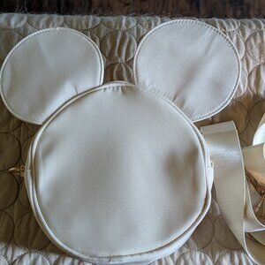 Minnie Mickey Mouse Sateen Crossbody Bag - Ivory